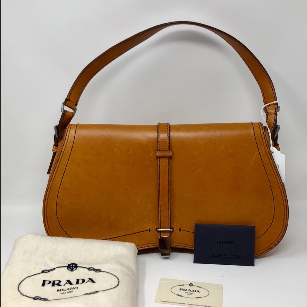 Vitello England Saddle bag  by PRADA